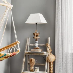 Tafellamp Seregon met steendecoratie, hoogte 63 cm