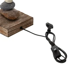 Tafellamp Seregon met steendecoratie, hoogte 63 cm