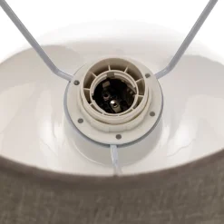 Tafellamp Sfera, hoogte 53 cm, wit/grijs