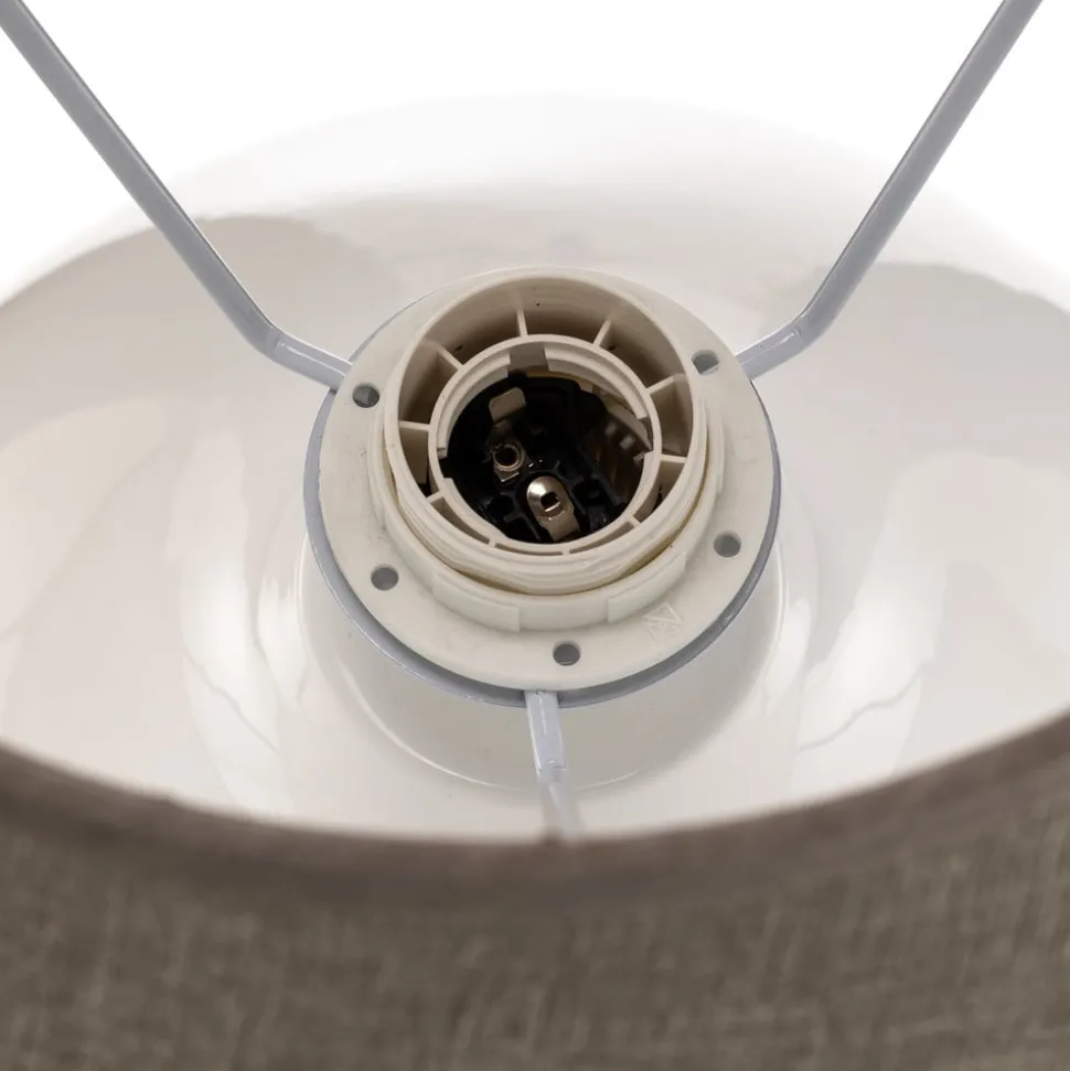 Tafellamp Sfera, hoogte 53 cm, wit/grijs