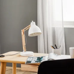 Tafellamp Skansen, verstelbaar, wit