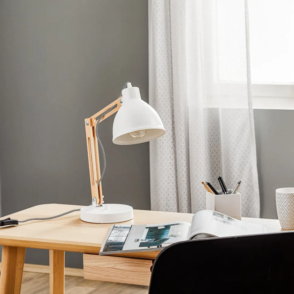 Tafellamp Skansen, verstelbaar, wit