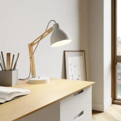 Tafellamp Skansen, verstelbaar, wit