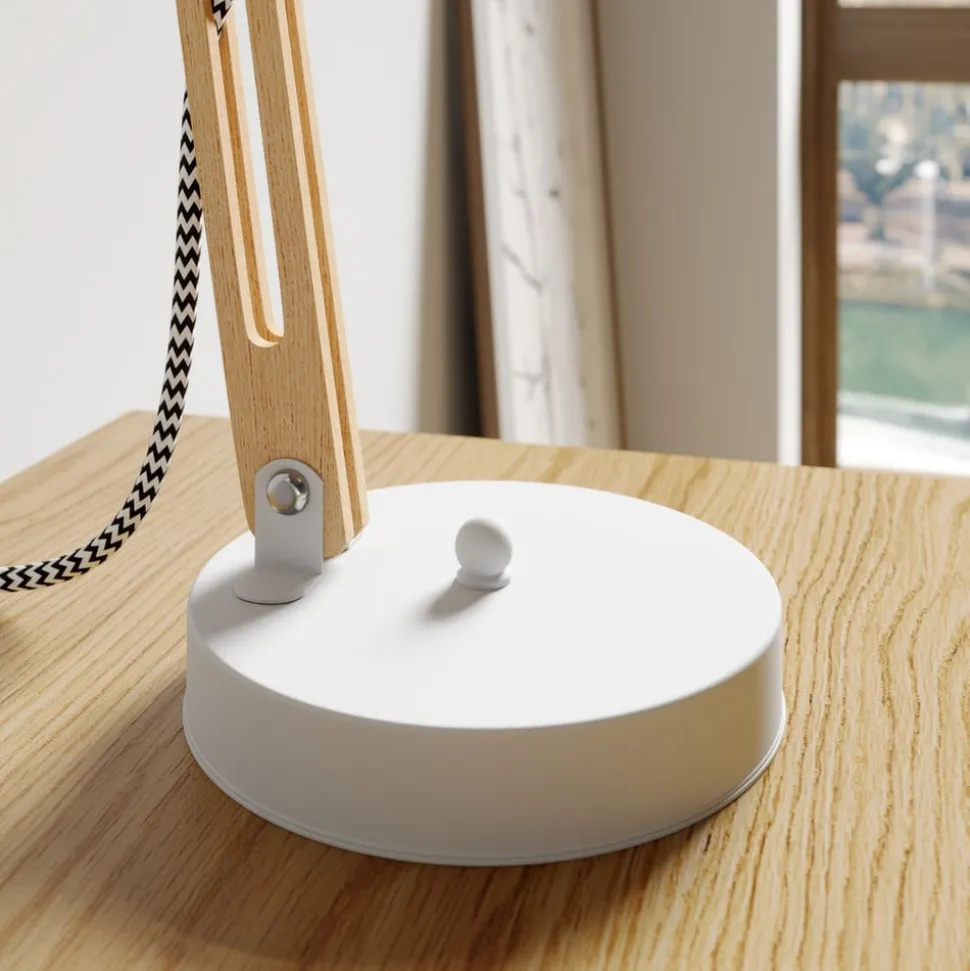 Tafellamp Skansen, verstelbaar, wit