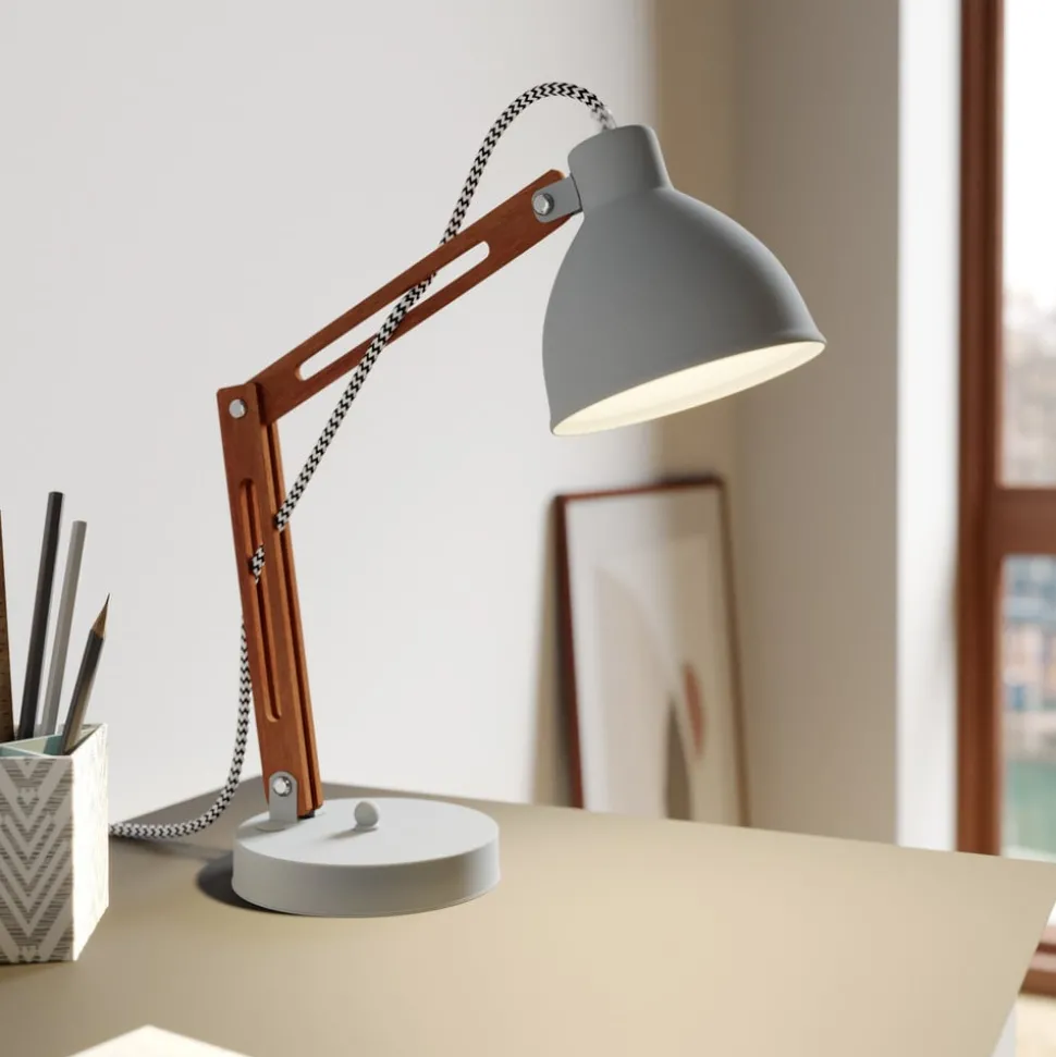 Tafellamp Skansen, verstelbaar, grijs