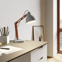 Tafellamp Skansen, verstelbaar, grijs