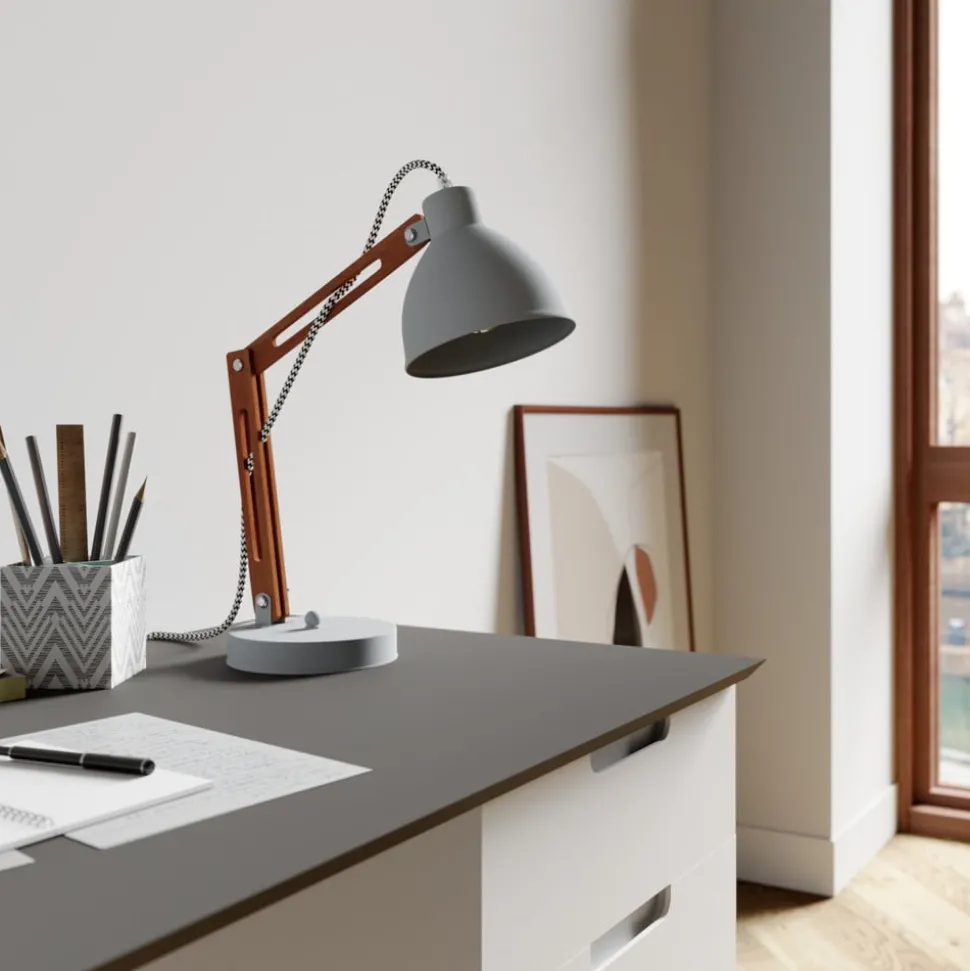 Tafellamp Skansen, verstelbaar, grijs