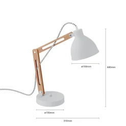 Tafellamp Skansen, verstelbaar, grijs