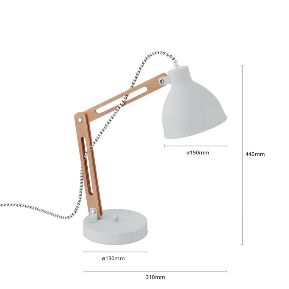 Tafellamp Skansen, verstelbaar, grijs
