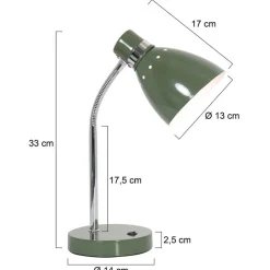 Tafellamp Spring, arm verstelbaar, groen
