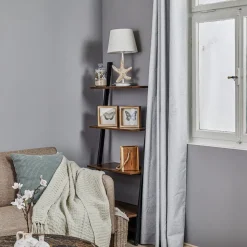 Tafellamp Stellina, stoffen kap, zeesterrenmotief