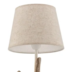 Tafellamp Stellina, stoffen kap, zeesterrenmotief