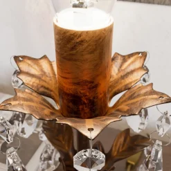 Tafellamp Teresa met kristallen, zonder kap