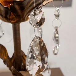 Tafellamp Teresa met kristallen, zonder kap