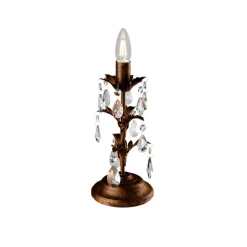 Tafellamp Teresa met kristallen, zonder kap