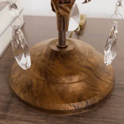 Tafellamp Teresa met kristallen, zonder kap