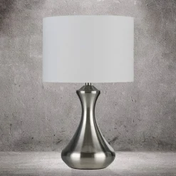 Tafellamp touch 2750, gesatineerd zilver