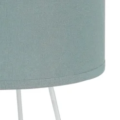 Tafellamp Trixi, metaal, stof, saliegroen, wit