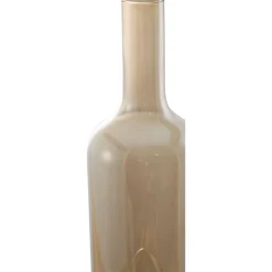 Tafellamp van flessenglas, amber