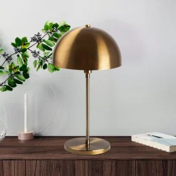 Tafellamp Varzan 10857, goud antiek, metaal, hoogte 50 cm