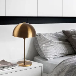 Tafellamp Varzan 10857, goud antiek, metaal, hoogte 50 cm