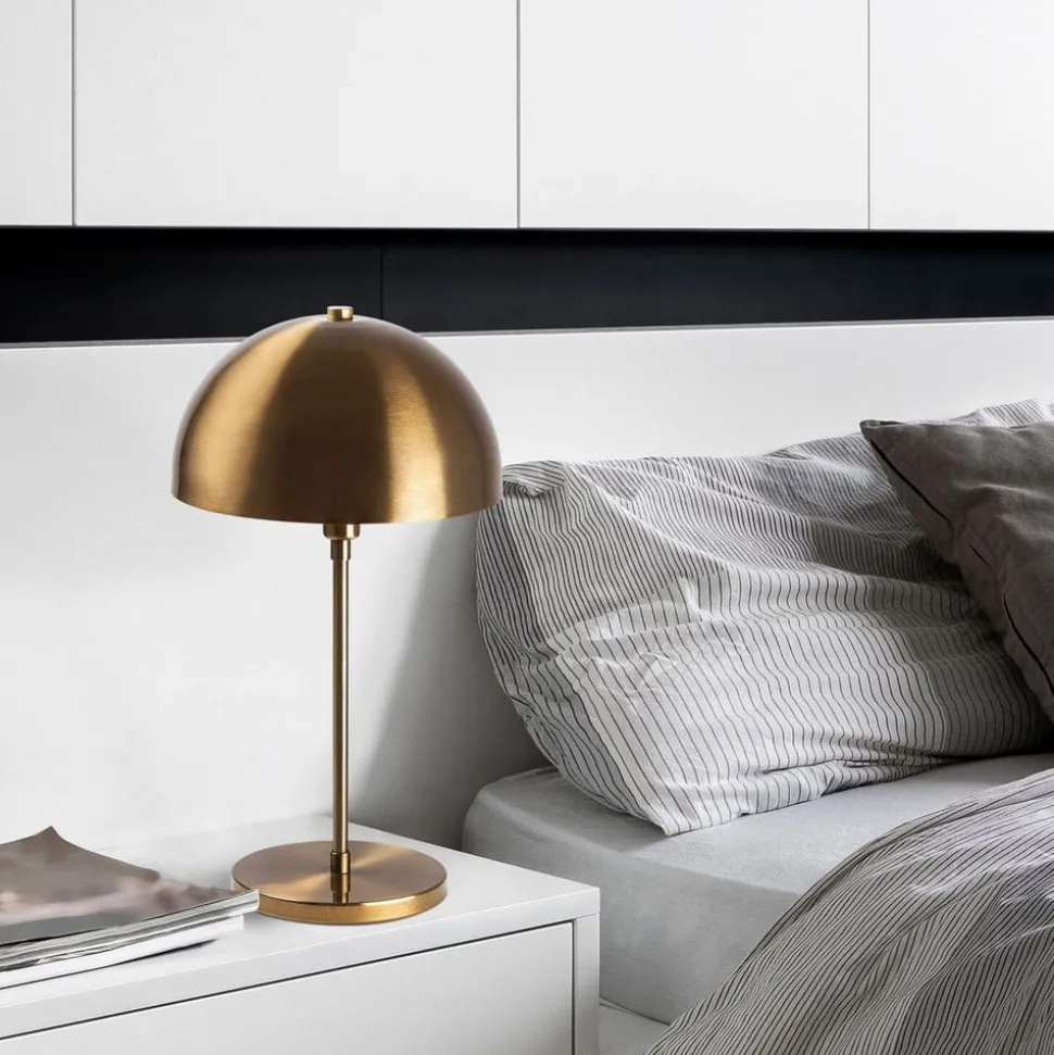 Tafellamp Varzan 10857, goud antiek, metaal, hoogte 50 cm