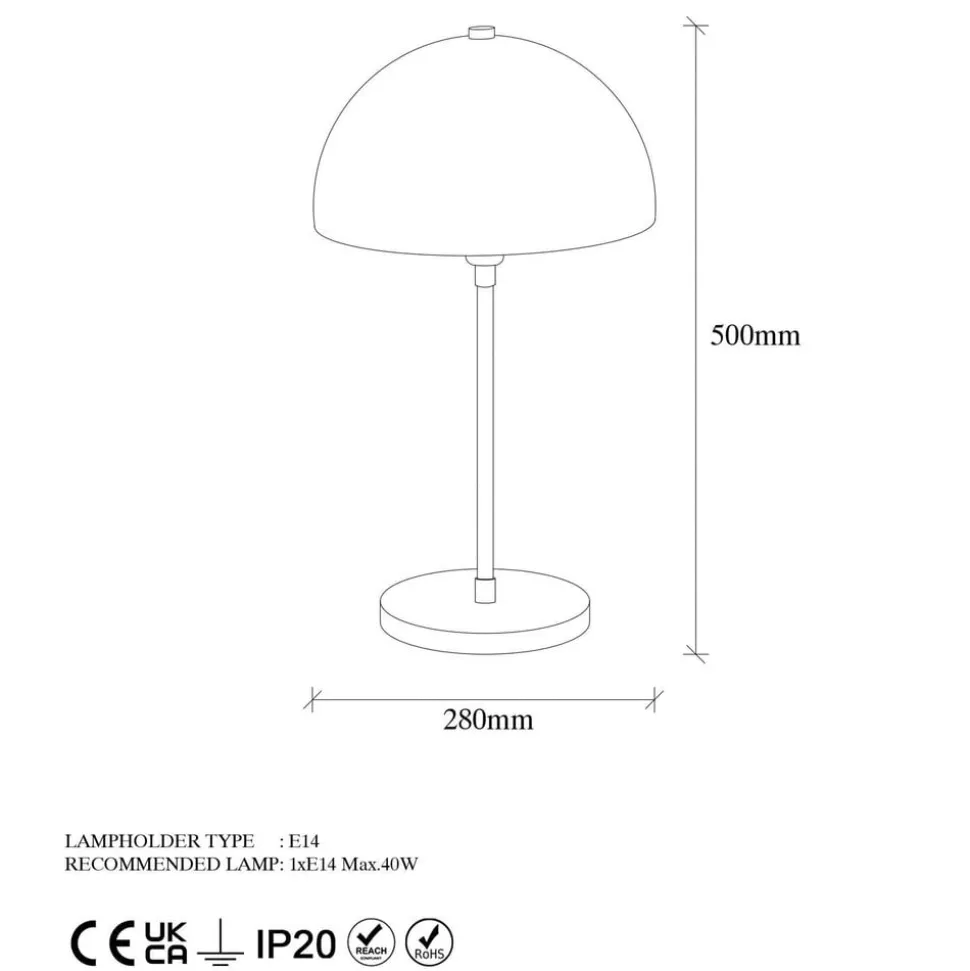 Tafellamp Varzan 10857, goud antiek, metaal, hoogte 50 cm