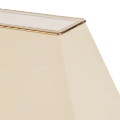 Tafellamp Veronique, voet breed, crème/goud