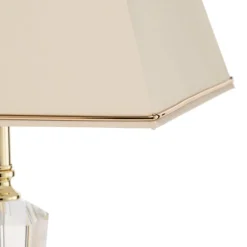 Tafellamp Veronique, voet smal, crème/goud