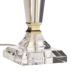 Tafellamp Veronique, voet smal, crème/goud