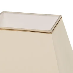 Tafellamp Veronique, voet smal, crème/goud