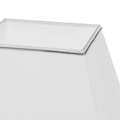 Tafellamp Veronique, voet smal, wit/chroom