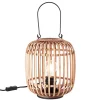 Tafellamp Woodrow, draaggreep, rotan, lichtbruin