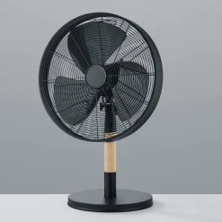 Tafelventilator Viking, zwart met houtelement