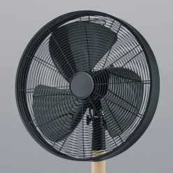 Tafelventilator Viking, zwart met houtelement