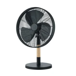 Tafelventilator Viking, zwart met houtelement