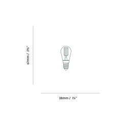 Tala LED lamp E14, 2W, getint glas, 2.200 K, 120 lm