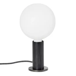 Tala tafellamp Knuckle, lamp van opaalglas, zwart eiken