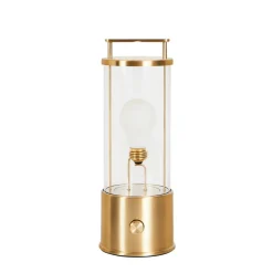 Tala tafellamp Muse, oplaadbare batterij, Massive messing, LED lamp