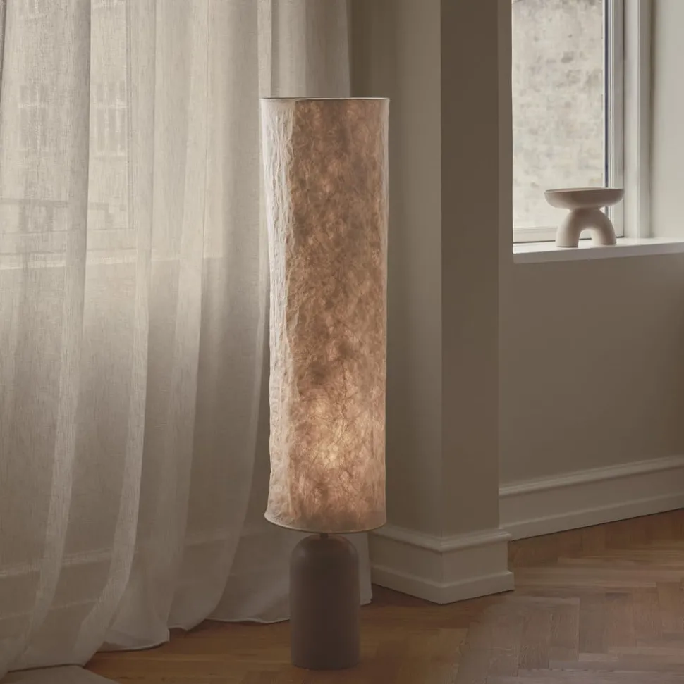 Talli vloerlamp, bruin, Tyvek/metaal, hoogte 113 cm
