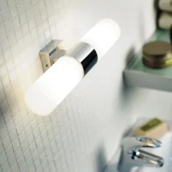 Target wandlamp, chroomkleurig, 2-lamps, IP44