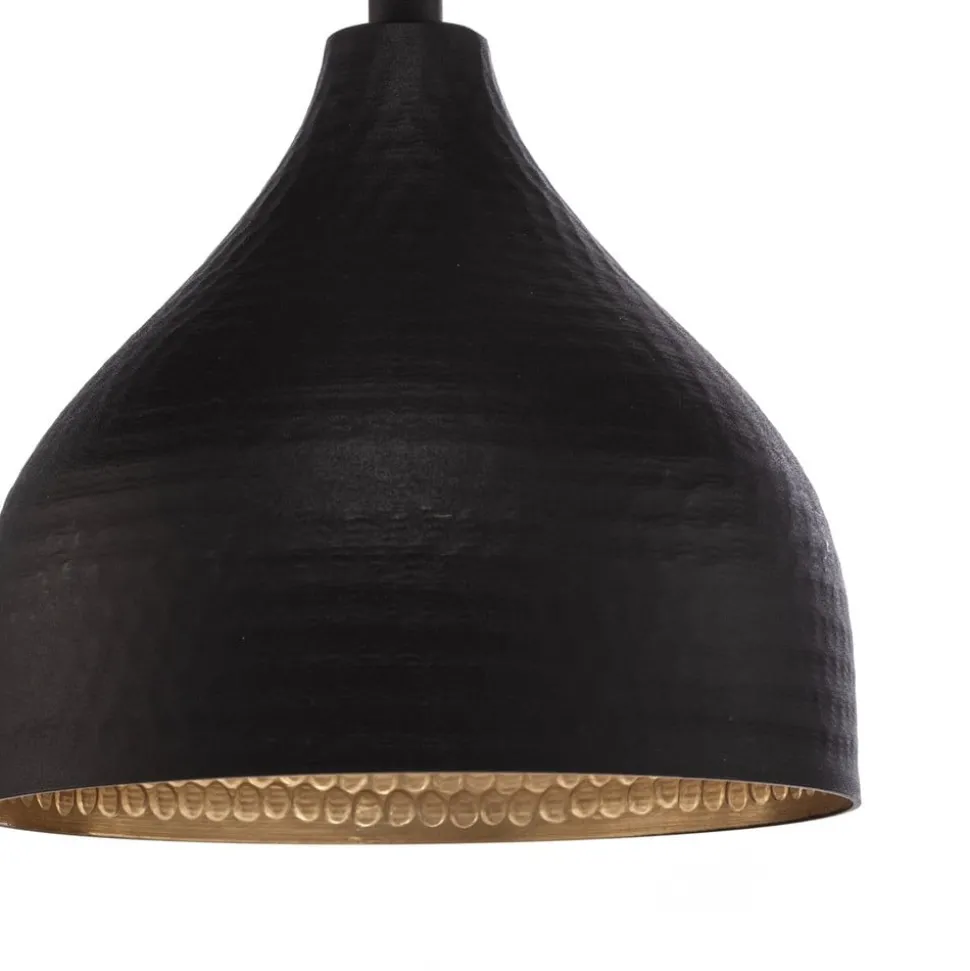 Tattoo 2396 hanglamp, Ø18cm, zwart/goud