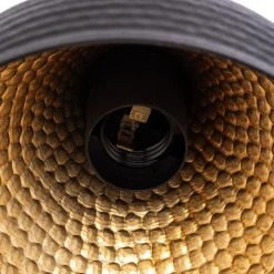 Tattoo 2396 hanglamp, Ø18cm, zwart/goud