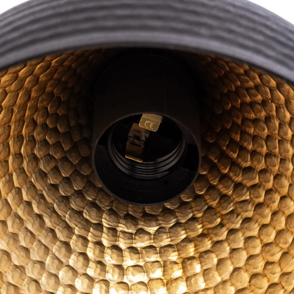 Tattoo 2396 hanglamp, Ø18cm, zwart/goud