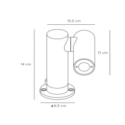 Tatum LED sokkellamp met zwenkbare spot
