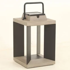 Teckalu zonnelantaarn, aluminium zwart, 36,5cm