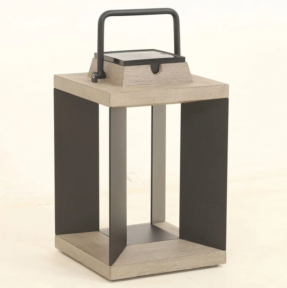 Teckalu zonnelantaarn, aluminium zwart, 36,5cm