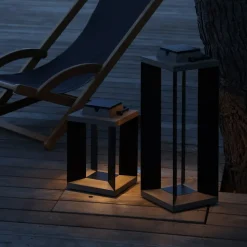 Teckalu zonnelantaarn, aluminium zwart, 36,5cm