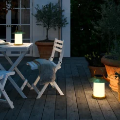 Temple To-Go lamp op zonne-energie, messing, hoogte 22 cm