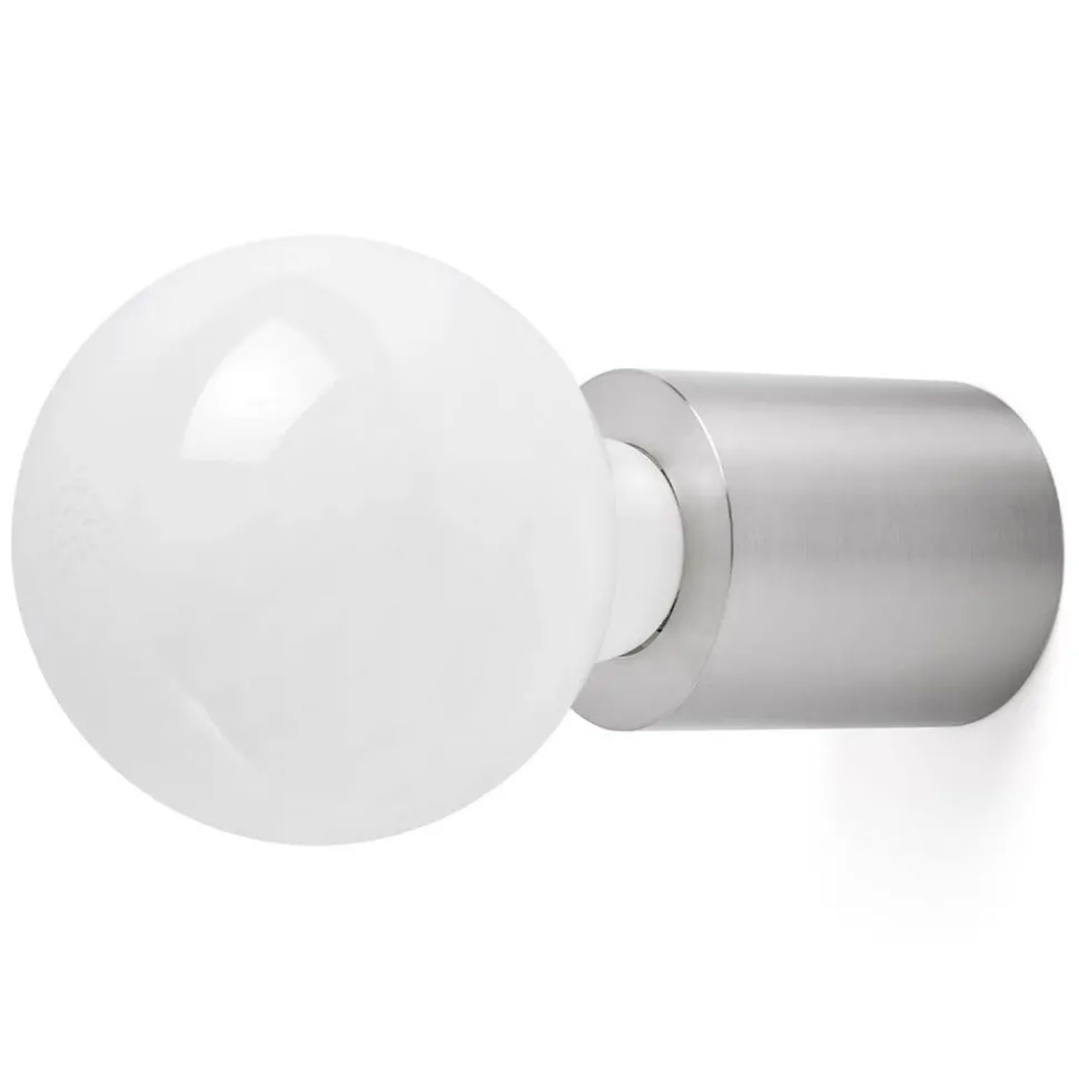 Ten - minimalistische wandlamp, mat nikkel